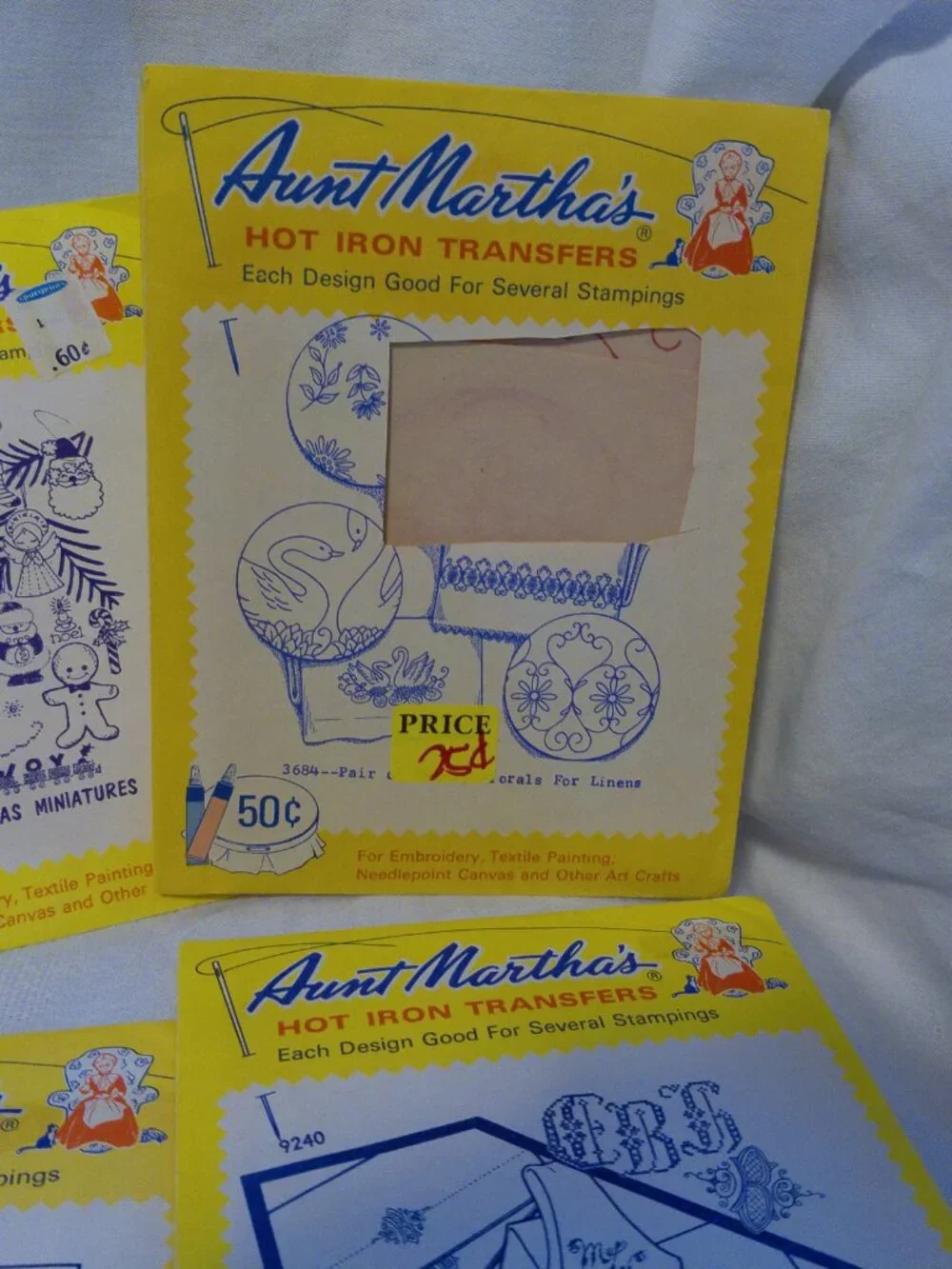 Aunt Martha's Hot Iron Transfers Lot of 9 New and Used